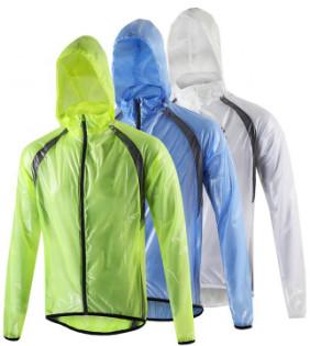 Quality Plain Dyed Warm Raincoat With Hood , Long Sleeve Lightweight Waterproof Jacket for sale