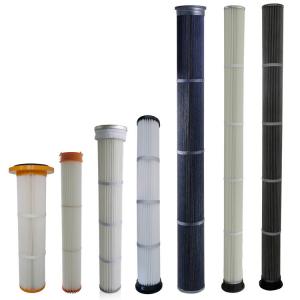 Cheap High Efficiency Industrial Dust Filter With PU / Rubber Top End Cap Long Life wholesale