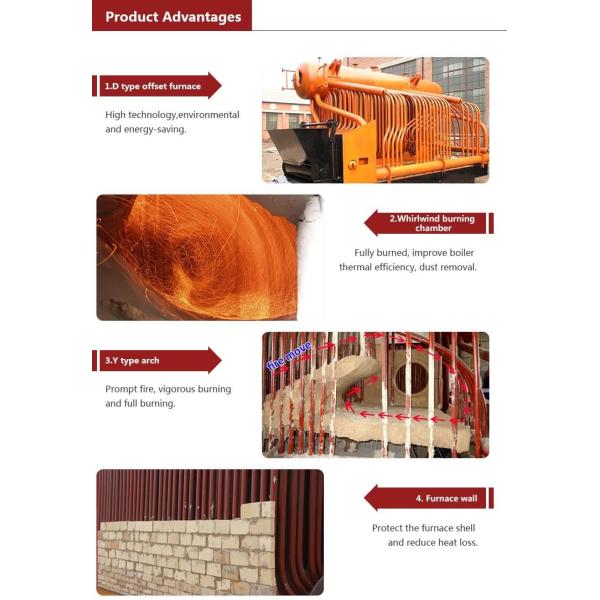 Biomass Anti Fouling 40t 3.6MPa Wood Fired Steam Boiler