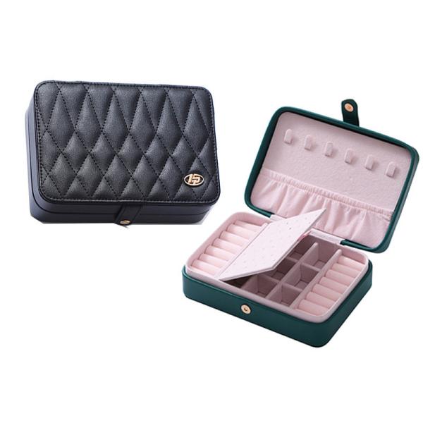 Jewelry Box For Women Layer Travel Jewelry Organizer For Necklace Earring Rings PU Leather Jewelry Holder Case