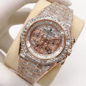 China Men Brand Moissanite Diamond Watches Handmade Inlay Buss Down Watch VVS on sale