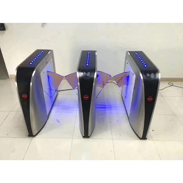 Bidirectional RS232 Flap Barrier Turnstile For Metro and Airport