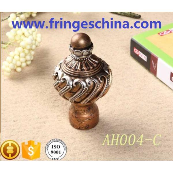 Classical delicate PP plastic curtain rod finials for home decoration