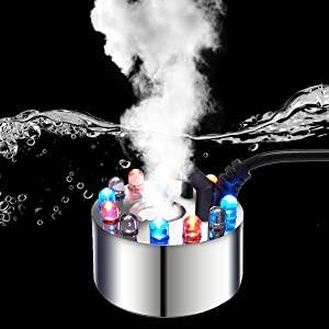 China Indoor LED Mister Fogger with Light Witch Cauldron Diffuser Fountain Pond Fog Machine Ultrasonic Atomizer on sale