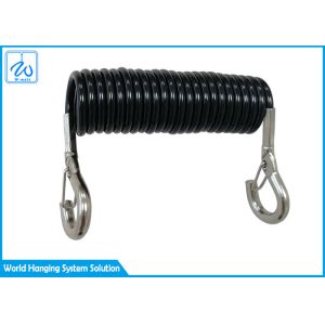 China 100cm Coated PU Retractable Extension Spring Safety Cable on sale