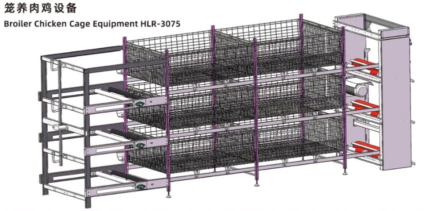 ISO Broiler Chicken Cage System Custom Poultry Broiler Cage For Poultry Husbandry