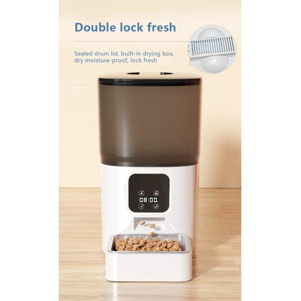 White ABS 6L Smart Cat Feeder Automatic Pet Camera Feeder For Small Animals