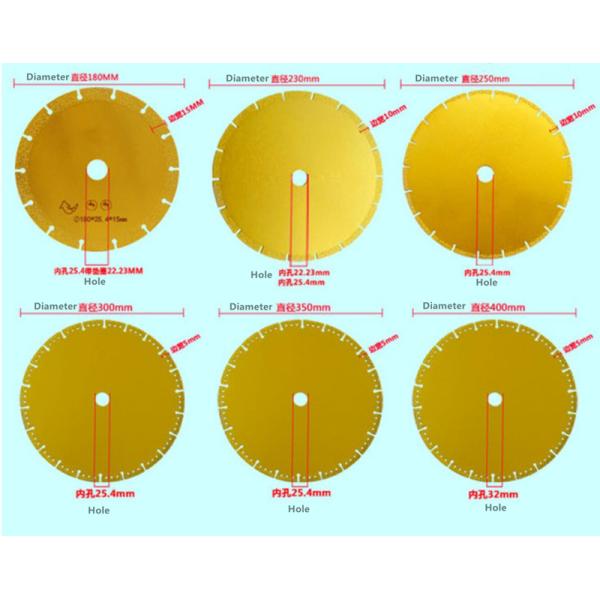 Brazing Diamond Cut Circular Saw Blade , Purple 400mm Diamond Saw Blade