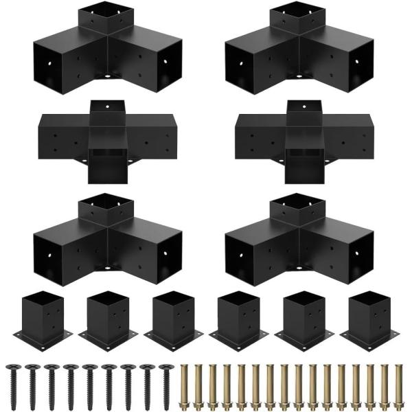 Wall Mount Pergola Brackets Adjustable Powder Coated With UV And Rust Resistance