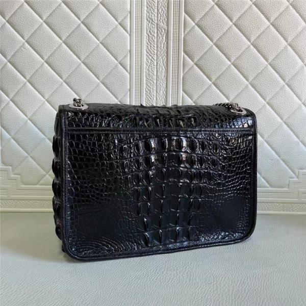 Authentic Crocodile Skin Women Flap Purse Genuine Alligator Leather Lady Chain Bag Female Single Cross Shoulder Bag