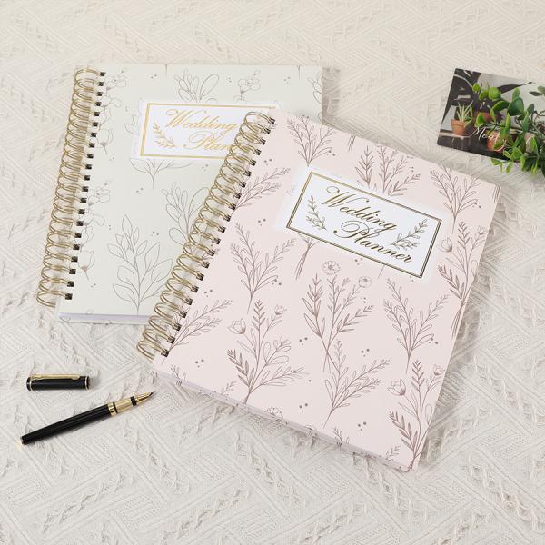 Custom A4 A5 Spiral Journal Paper Notebooks Diary Journal Wedding Planner for Women