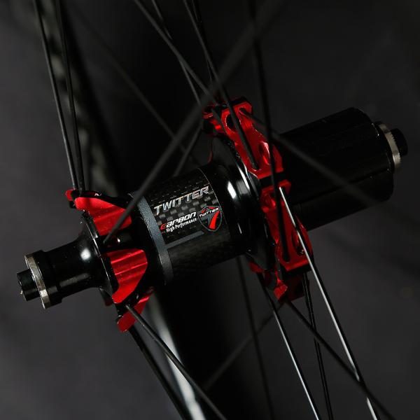 12K Rim Carbon Road Bike Wheelset 25mm Width High Strength Lightweight