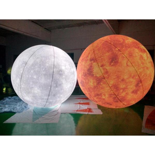 Decoration Giant Advertising Inflatable Moon Model Large Inflatable Moon Balloon with Led Light