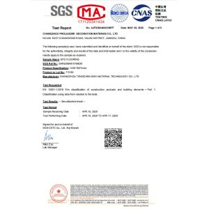 Changzhou Proleader Decoration Materials Co., Ltd. Certifications