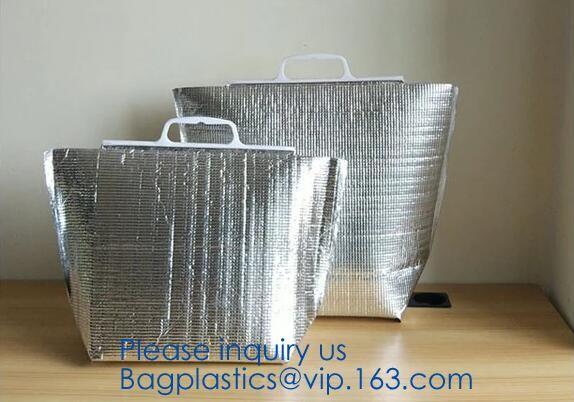 Promotional Aluminium Extra Large Thermal Cooler insulated tote bags with zipper,Custom Logo cooler bag for food bagease