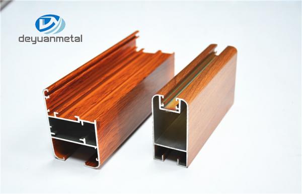 Quality Nature Color Wooden Grain Aluminium Door Frames Alloy 6063 ISO Approval for sale