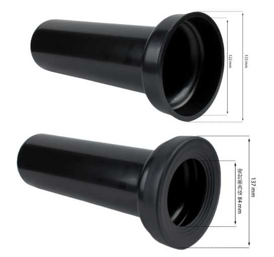Sealed Rubber Black PP Pipe Is Used For The Concealed Water Tank In Modern Bathroom Toilets, For Direct Drainage Of Sewage.