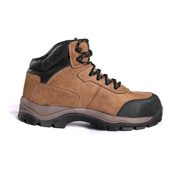 Industrial Pu Outsole / Genuine Leather Upper Safety Boots With Anti Puncture Defense