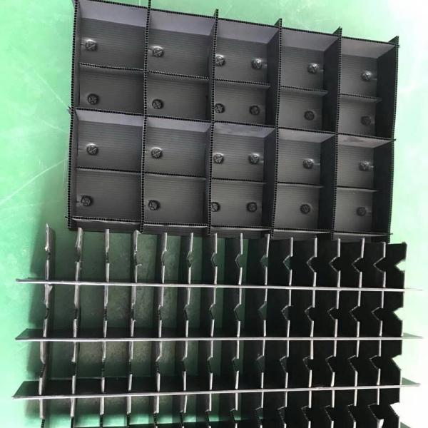 Polypropylene Black Plastic Dividers Box PP Plastic Compartment Storage Box