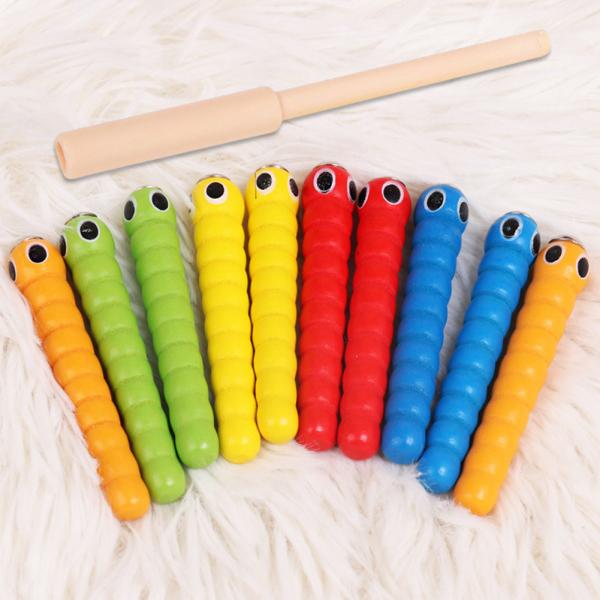 Wooden Bug Catching Game 5 Worms 1 Wooden Toys Accessories Montessori Educational Toys