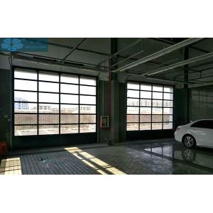Electrical 0.426mm 3000mm Height Clear Glass Garage Doors