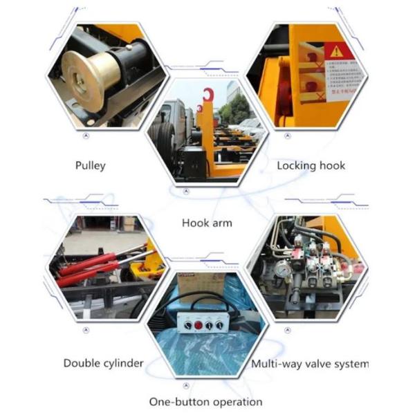 Dongfeng 4x2 8 Tons Hydraulic Roll Off Hooklift Garbage Truck