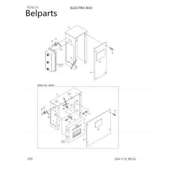 Hyundai Excavator Spare Parts R210LC-9 ECU Controller 21Q6-32105 21Q6-32102 Excavator CPU Box