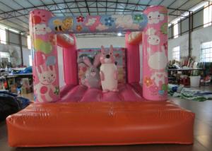 Cheap Custom Made Inflatable Small bouncer Pink inflatable rabbit Jump house on sale wholesale