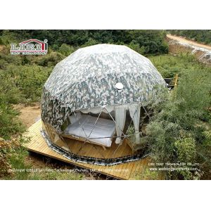 6m Luxury Geodesic Dome Glamping Tent For Farm Hotel