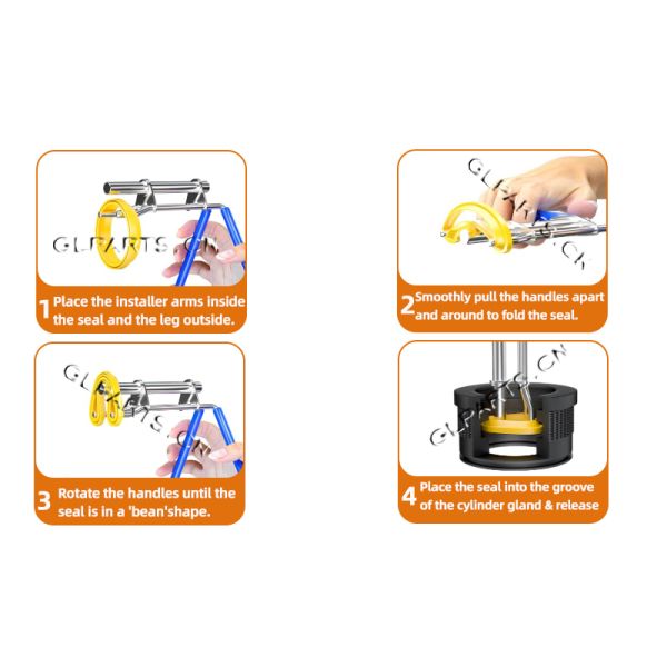 Easy Operation Hydraulic Cylinder Seal Installer Tool Kit Lightweight