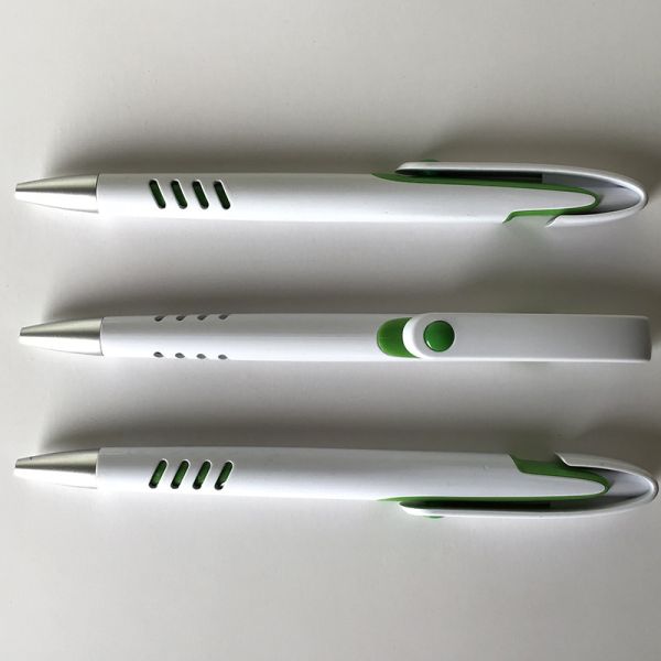 White color plastic silk printing LOGO ballpen