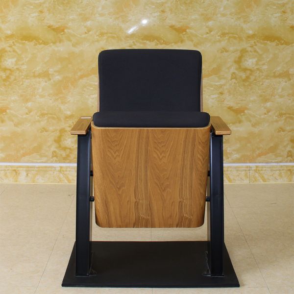 ISO9001 Black Movie Theater Folding Cinema Seats Chairs Hypoallergenic Removable