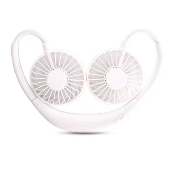 Dual Wind 18650 Batteries 5V Portable Hanging Neck Fan