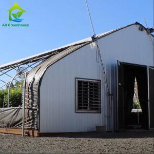 Cheap OEM External Light Deprivation Greenhouse 32m-50m Length Blackout System Greenhouse for growing Mariguana wholesale