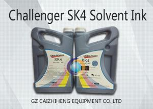 High Fluidity Black Challenger SK4 Solvent Ink Odorless Strong Compatibility