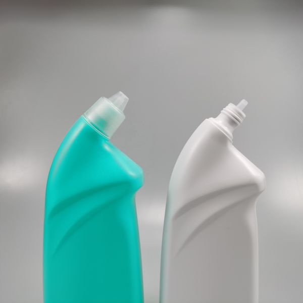 600Ml Empty Hdpe Plastic Toilet Cleaner Bottle For Liquid Detergents With Custom Labels