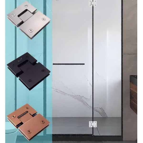90*58mm Glass Shower Hinge Enclosure Water Proof Shower Screen Door Hinges
