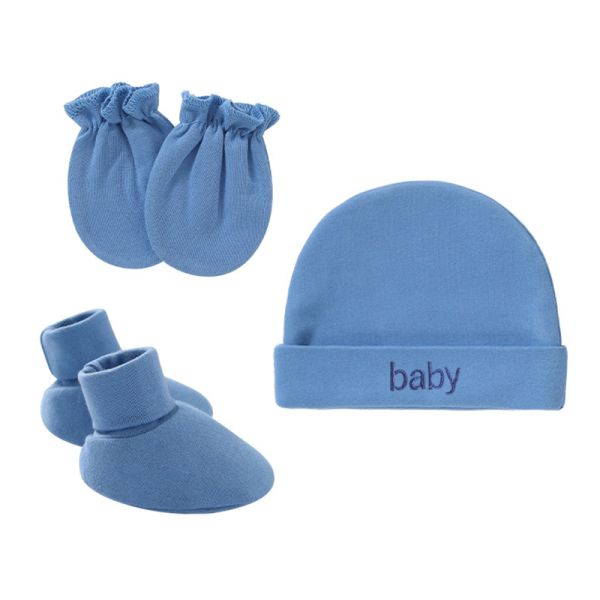 Newborn Baby Hat Mittens Socks 3 pcs Sets Girl Boy Gift Baby Mittens And Socks