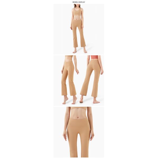 Fitness Naked Feeling Yoga Flares Legging Tummy Control High Waist Hip Lift Gym Boot cut pants