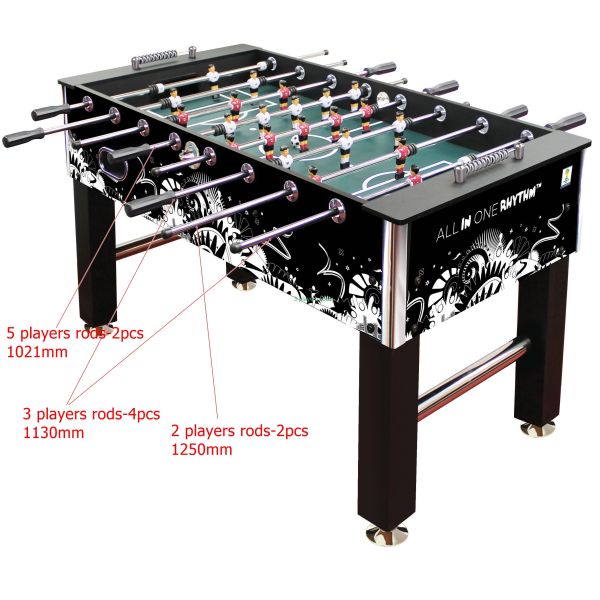 Silver Chromed Solid 5 / 8 Inch Steel Rods For Standard Foosball Tables