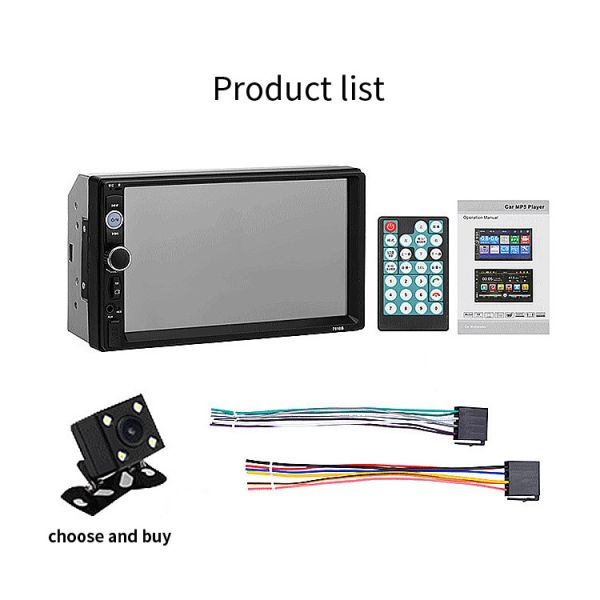 Universal Motion Activated Dashcam Navigator 7.0 Inch Ips Screen Car DVR FM DVD Player