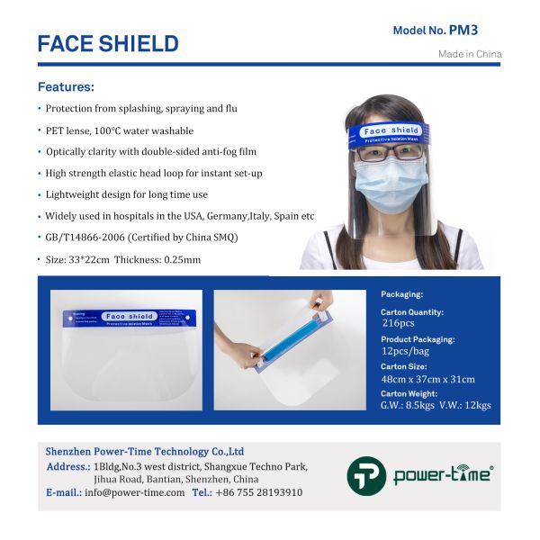 Anti-Coronavirus Reusable Medical Face Shield Visor