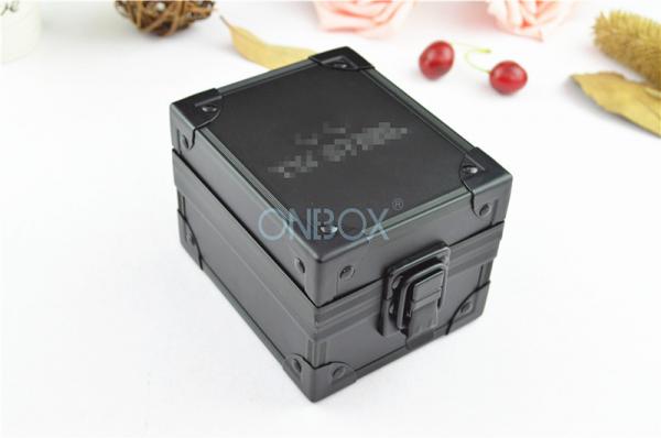 Quality Elegant Aluminium Watch Box For Single Men 'S Watch , Metal Watches Storage Case With Lock for sale