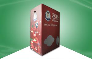 Cheap World Cup Football Cardboard Dump Bins Displays Different Sizes With Divider wholesale