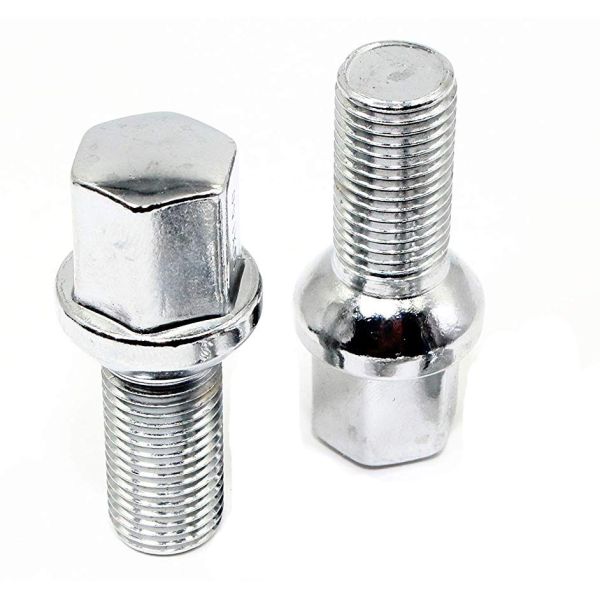 Chrome Surface Treatment Wheel Lock Lug Nut Shank Seat For Mercedes Audi