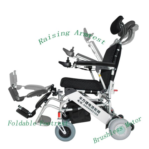 CE Lithium Battery Portable Foldable Electric Wheelchair