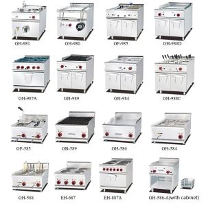 Stainless Steel 5.8kW Six Burner Gas Stove Kitchen Equipment