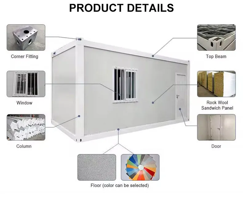 Modern Office Design Flat Pack Container House for Versatile Workspaces