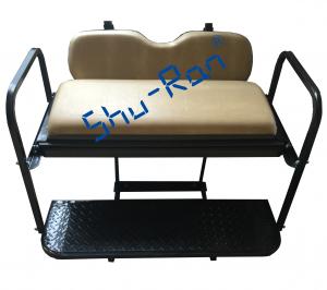 Cheap EZGO TXT  Golf Cart Rear Flip Folding Back Seat Kit - Factory Tan Cushions wholesale