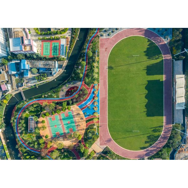 400 Meter Jogging Tracks 9MM Athletic Track Material eco-environmental
